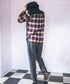 MR.OLIVE/URAKE & OMBRE CHECK / HYBRID HOODY ミスターオリーブ/裏毛&オンブレチェック / ハイブリットフーディー